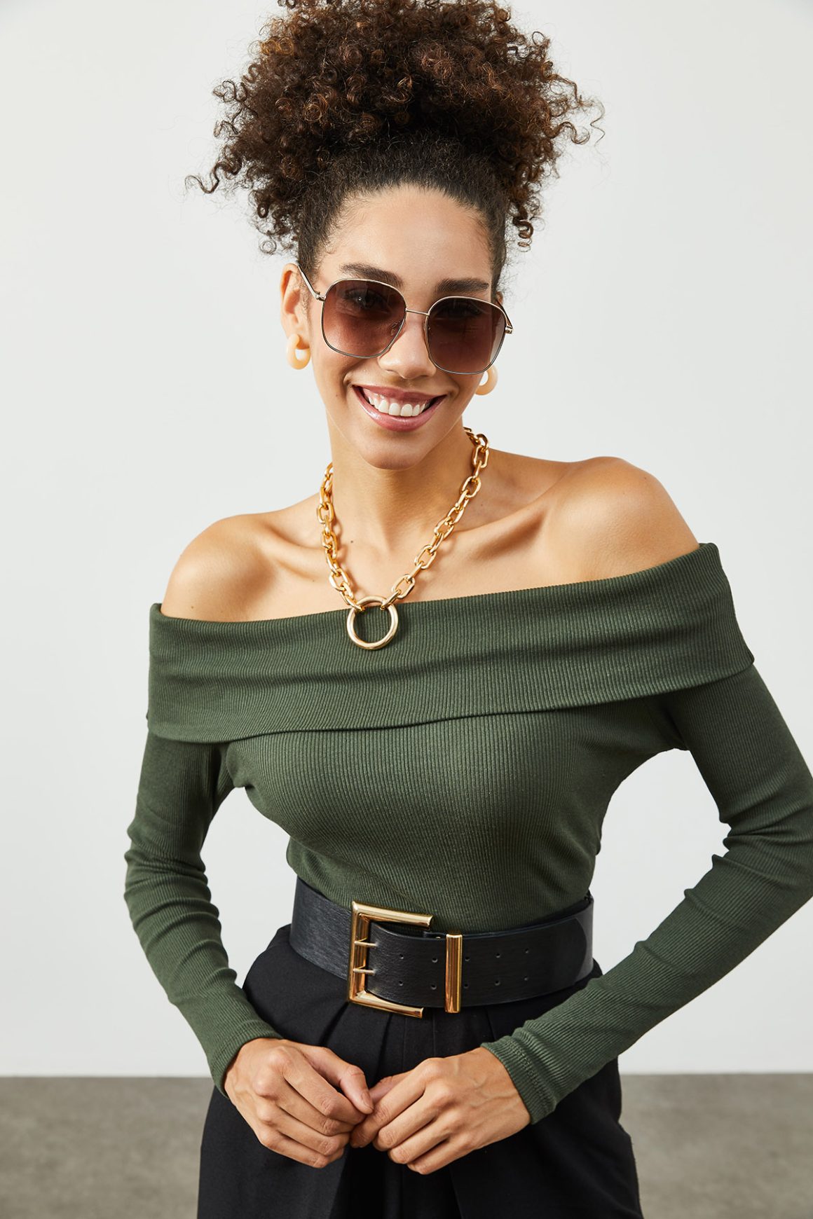 Boat Neck Camisole Blouse