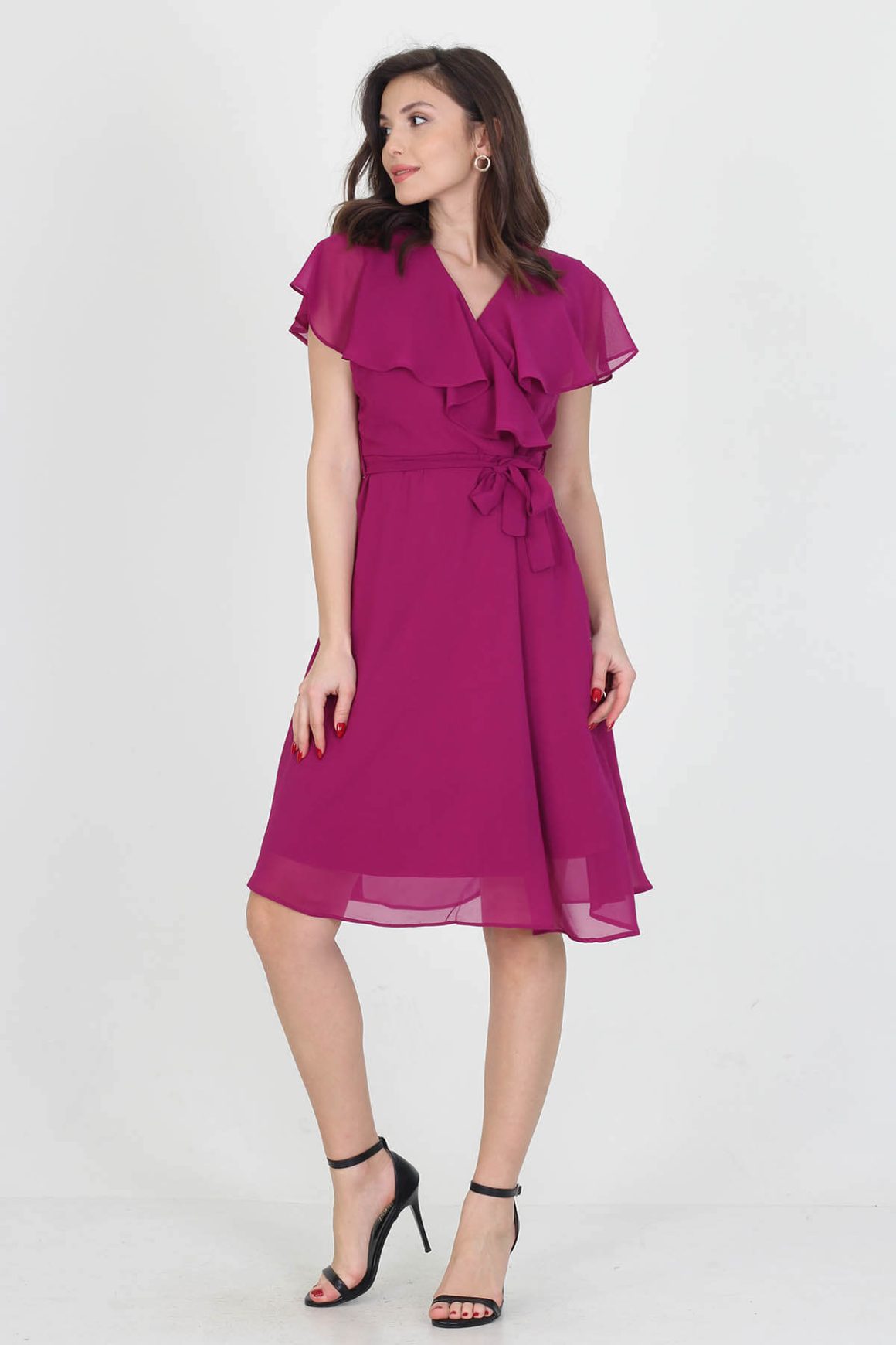 Σιφον φορεμα μωβ