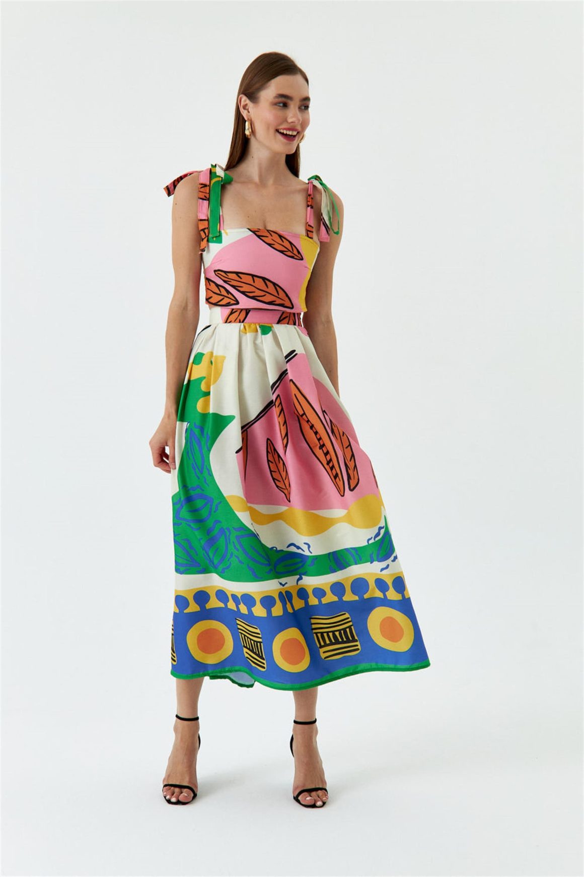 Σετ top - φούστα unique print