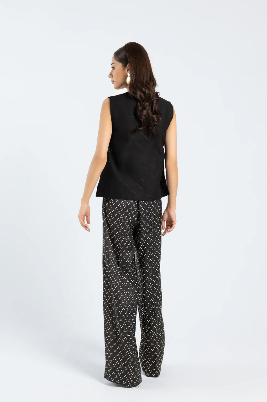 Sleeveless Top with Floral Embroidery & Schiffli Detailing – Lawn Fabric - Image 3